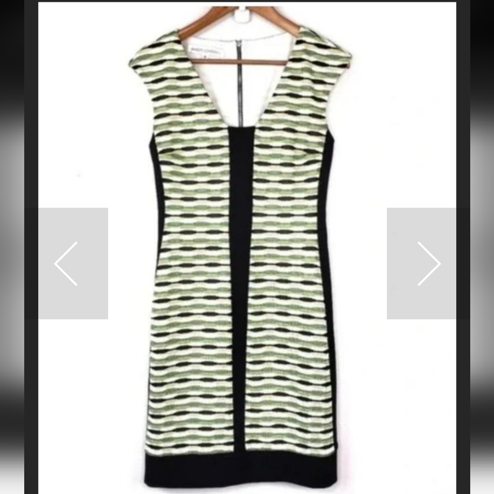 Maggy London Black and Green Midi Dress Sz.14